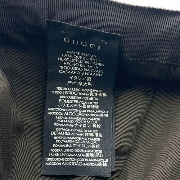 Gucci Hat Baseball Cap Leather GG Logo Blawan Men's Size XL - Picture 9 of 12
